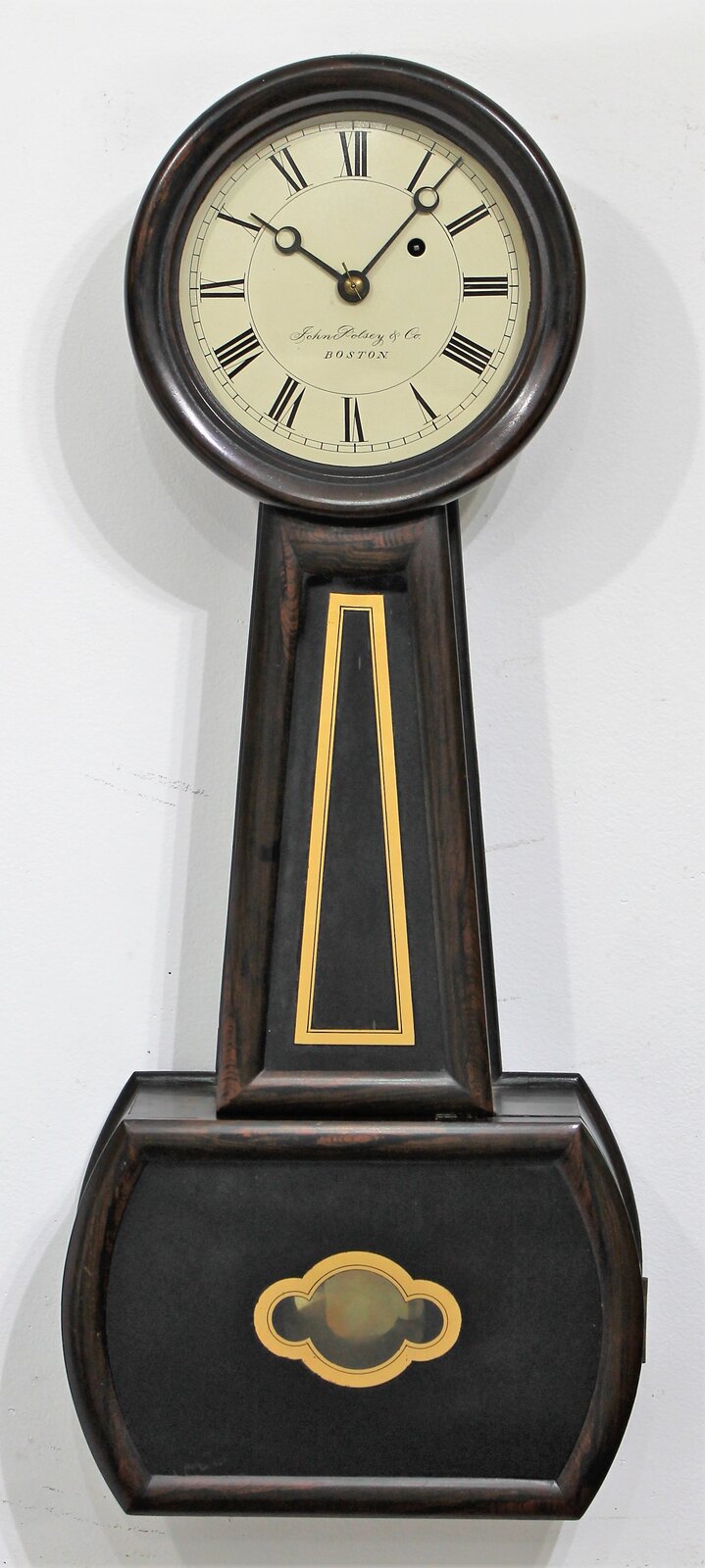 John Polsey, Boston, “No. 5 banjo”, 1859-1865. — Antique Clocks Price Guide