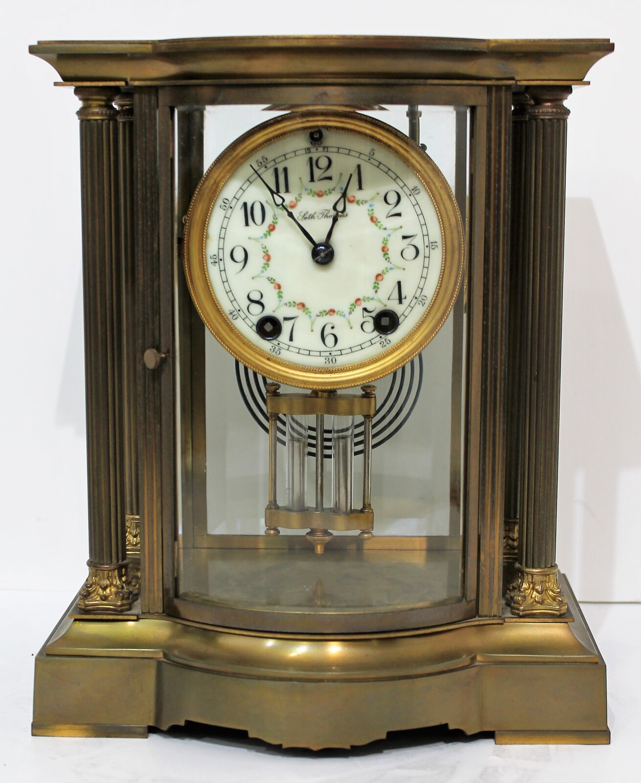 Seth Thomas Clock Co. “Empire No. 65” crystal regulator, ca. 1909. — Antique Clocks Price Guide