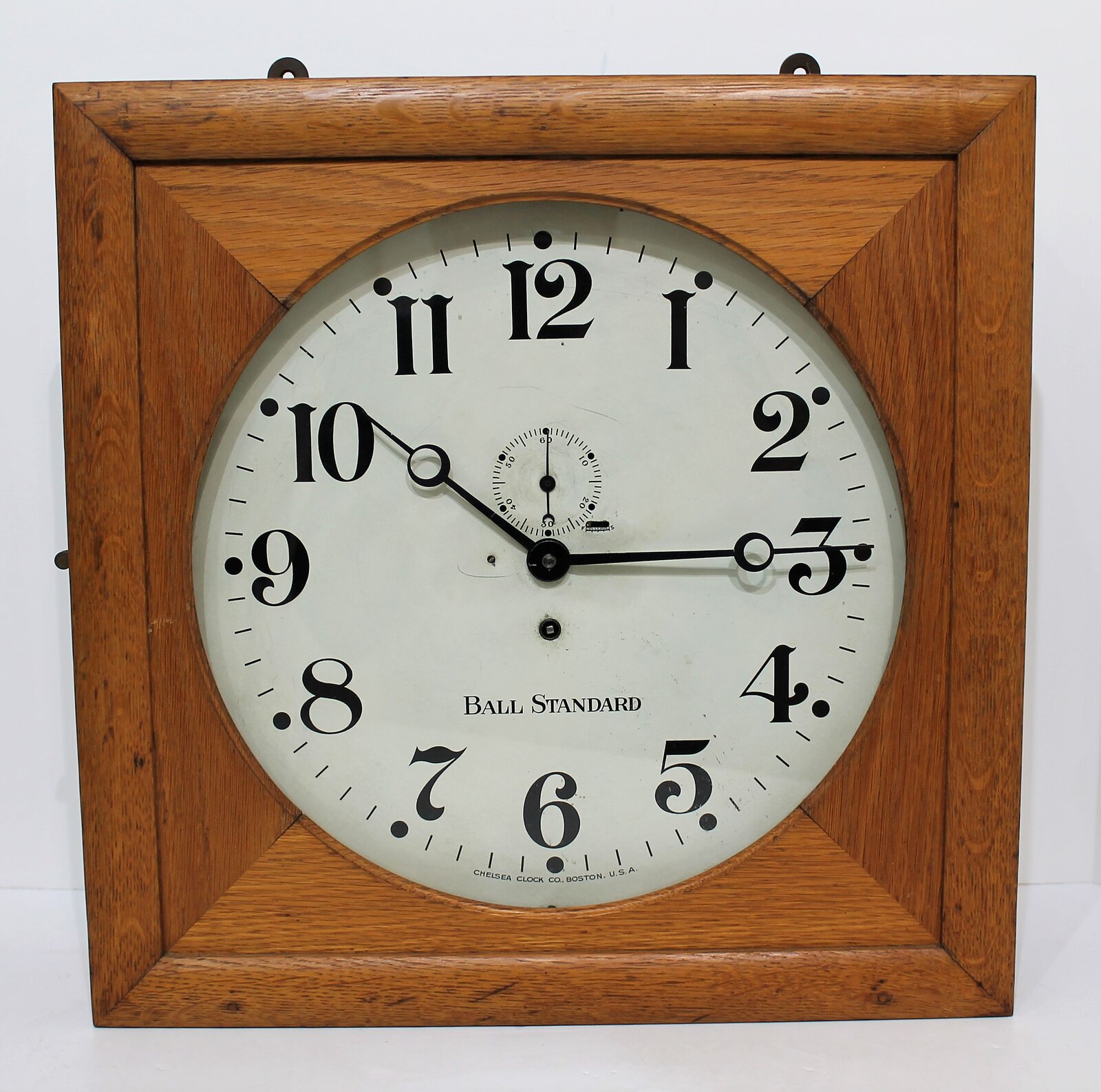 Chelsea Clock Co. “Ball Standard 8-Day Lever Wall Clock”, ca. 1923. — Antique Clocks Price Guide