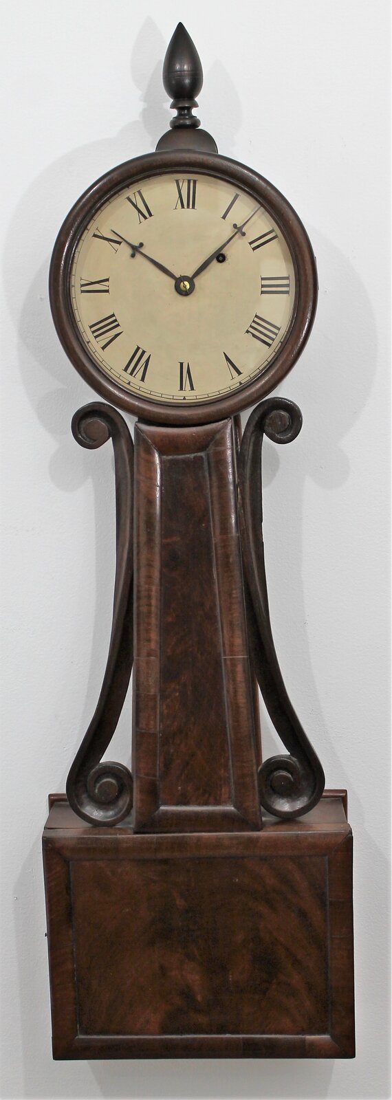 Unknown maker wood-front banjo, ca. 1840. — Antique Clocks Price Guide