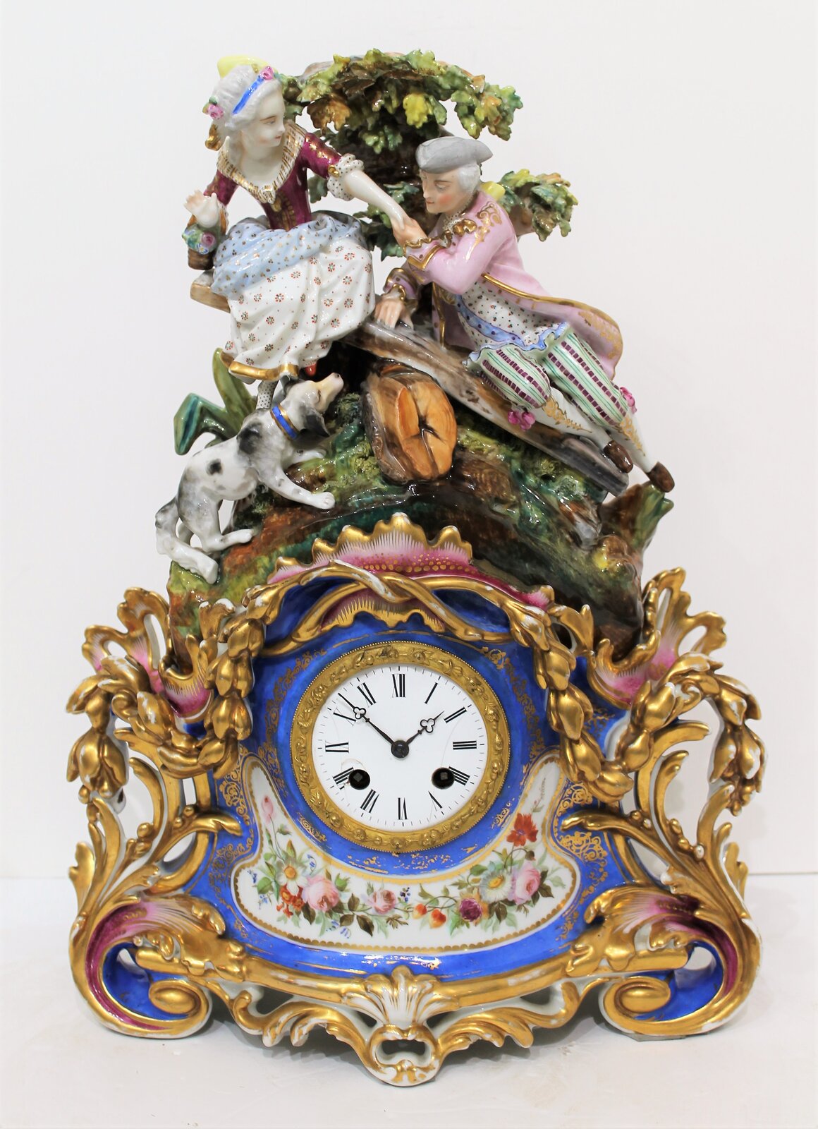 F. Gilbert á Paris porcelain clock, ca. 1840. — Antique Clocks Price Guide