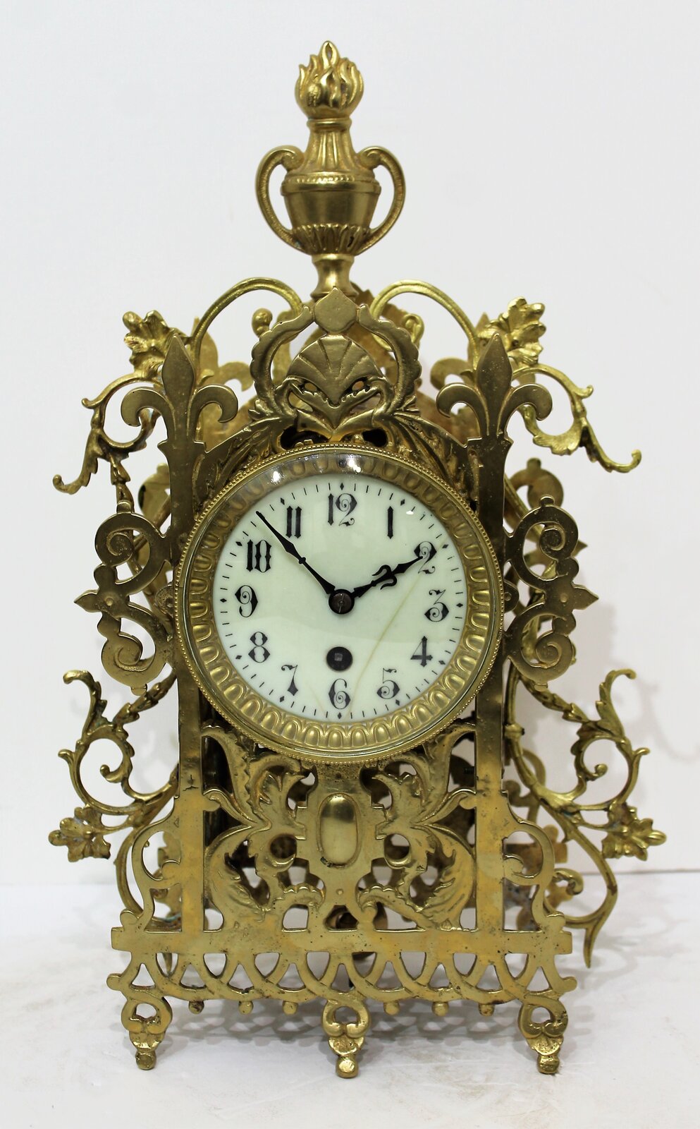 French cast brass timepiece, ca. 1900. — Antique Clocks Price Guide