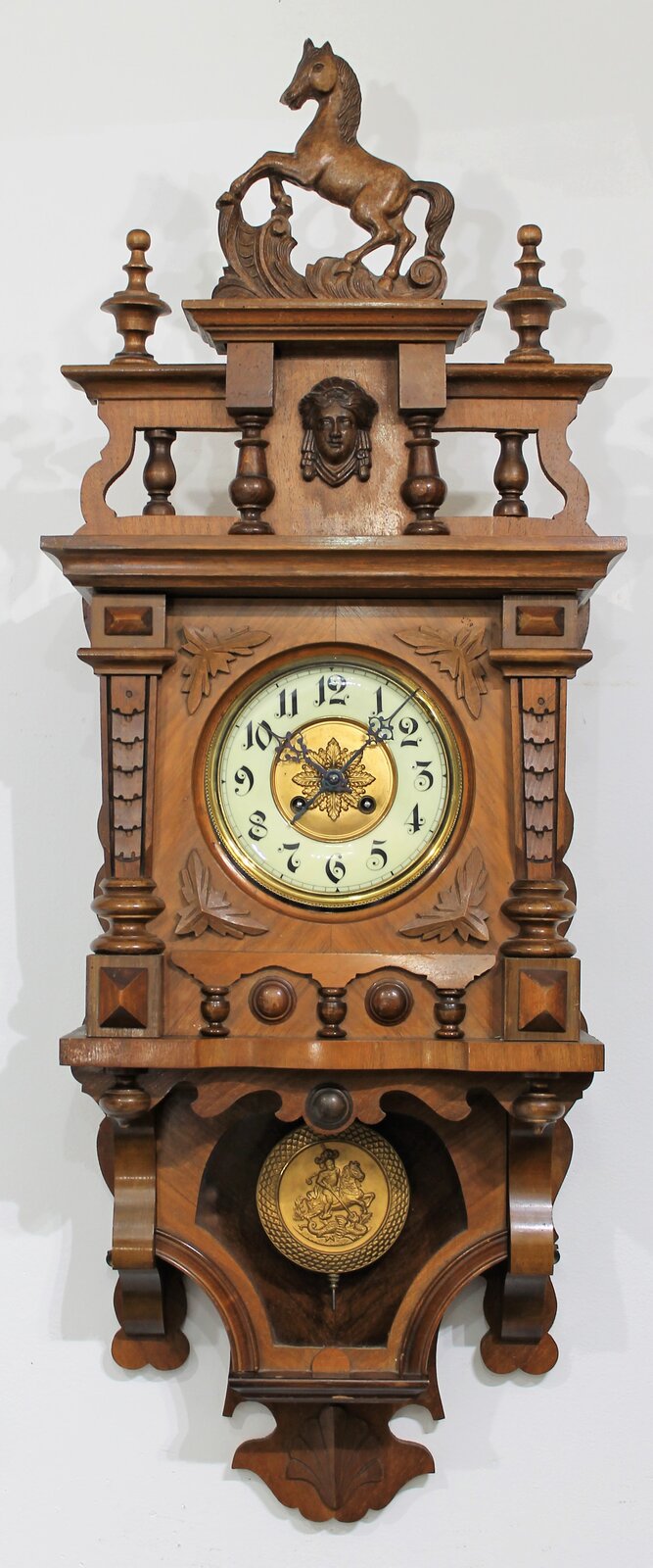German free swinger wall clock, ca. 1920. — Antique Clocks Price Guide