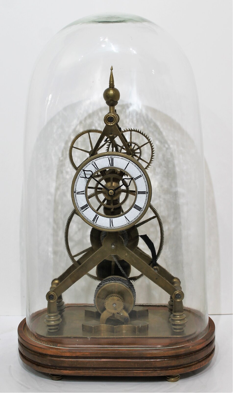 Great wheel skeleton clock, ca. 1990’s. — Antique Clocks Price Guide