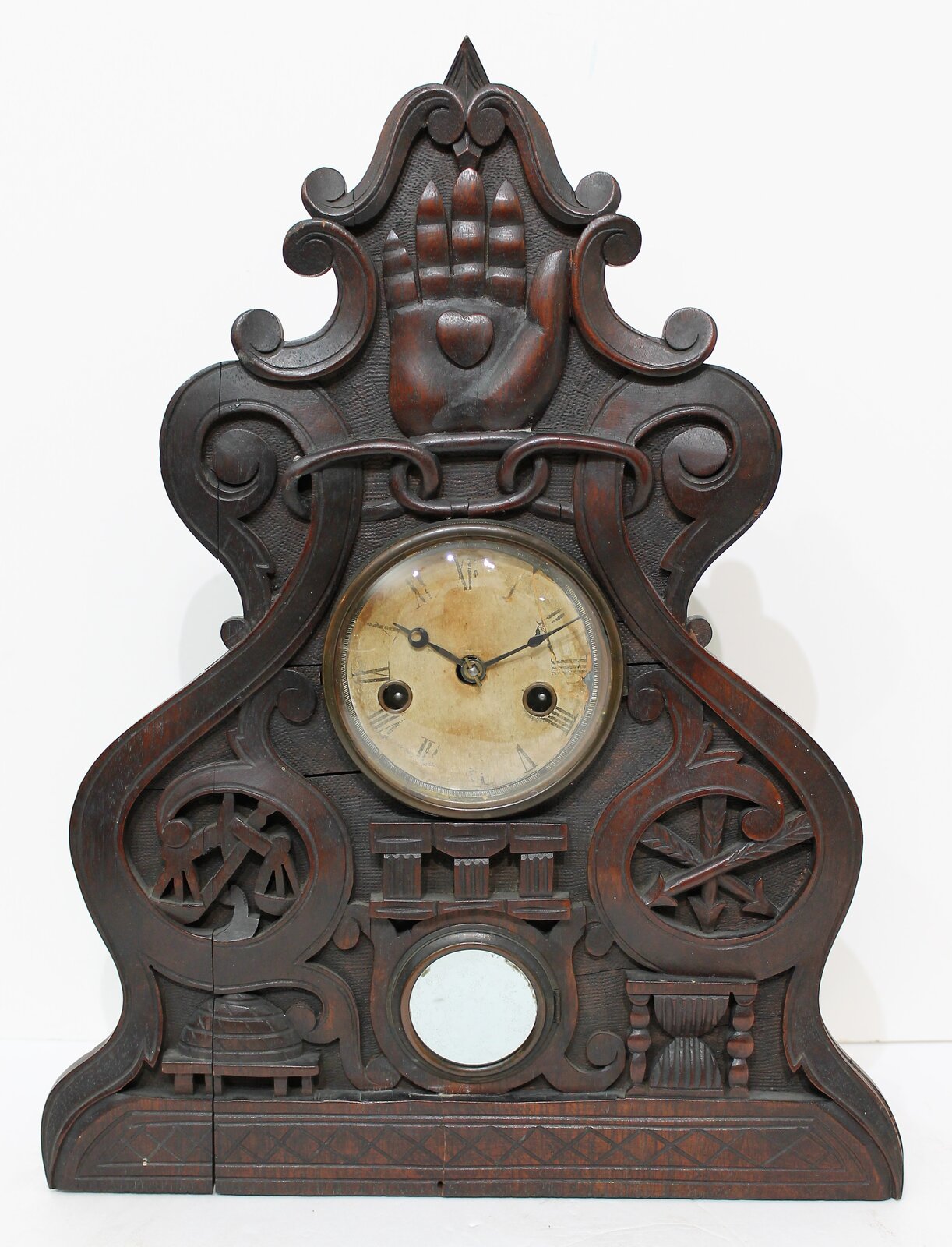 E.N. Welch Odd Fellows shelf clock, ca. 1870. — Antique Clocks Price Guide