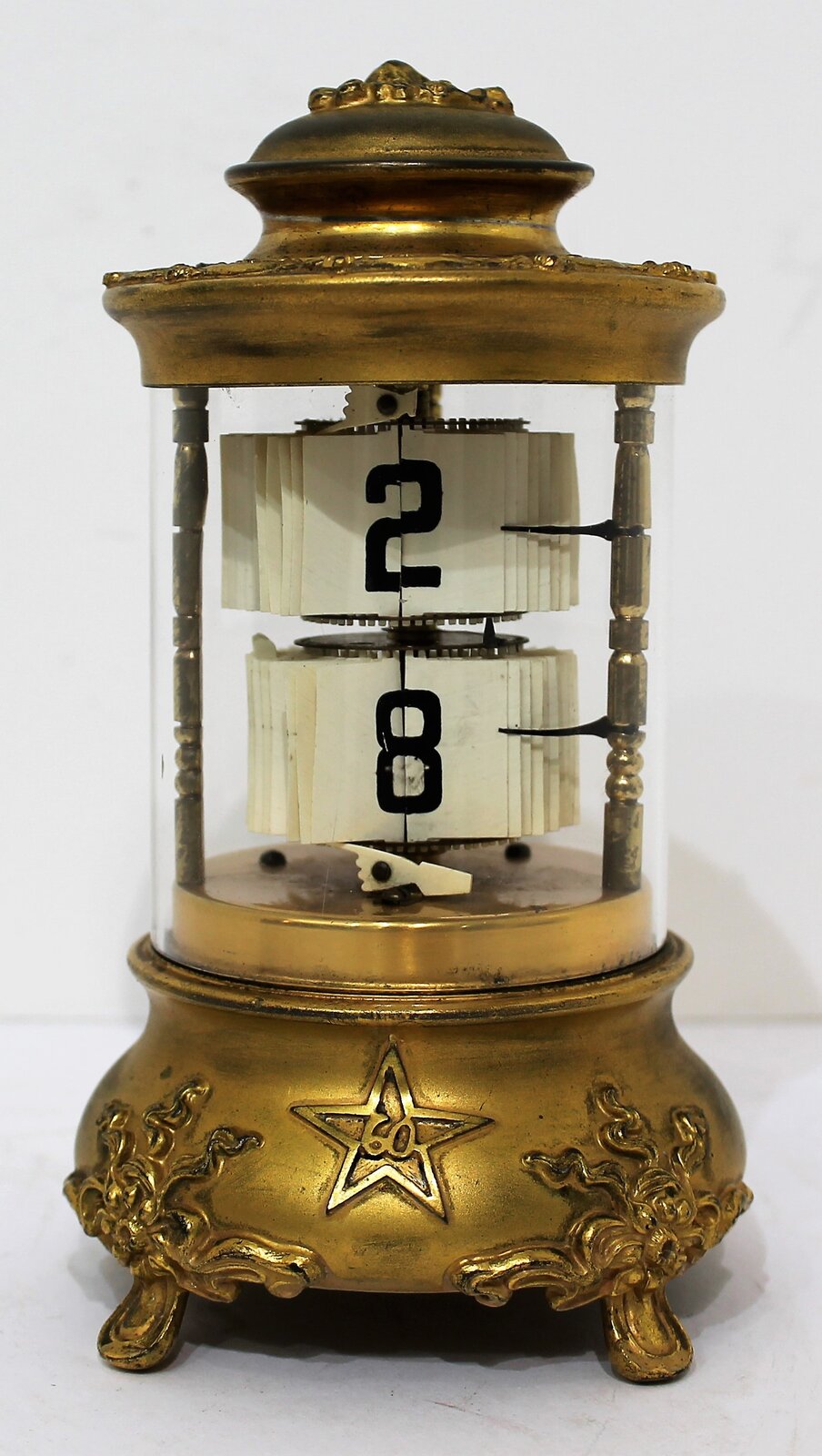Plato No. 4 flip clock, ca. 1910. — Antique Clocks Price Guide