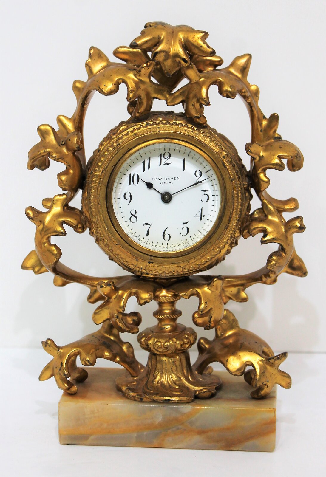 New Haven Clock Co. boudoir clock, ca. 1910. — Antique Clocks Price Guide