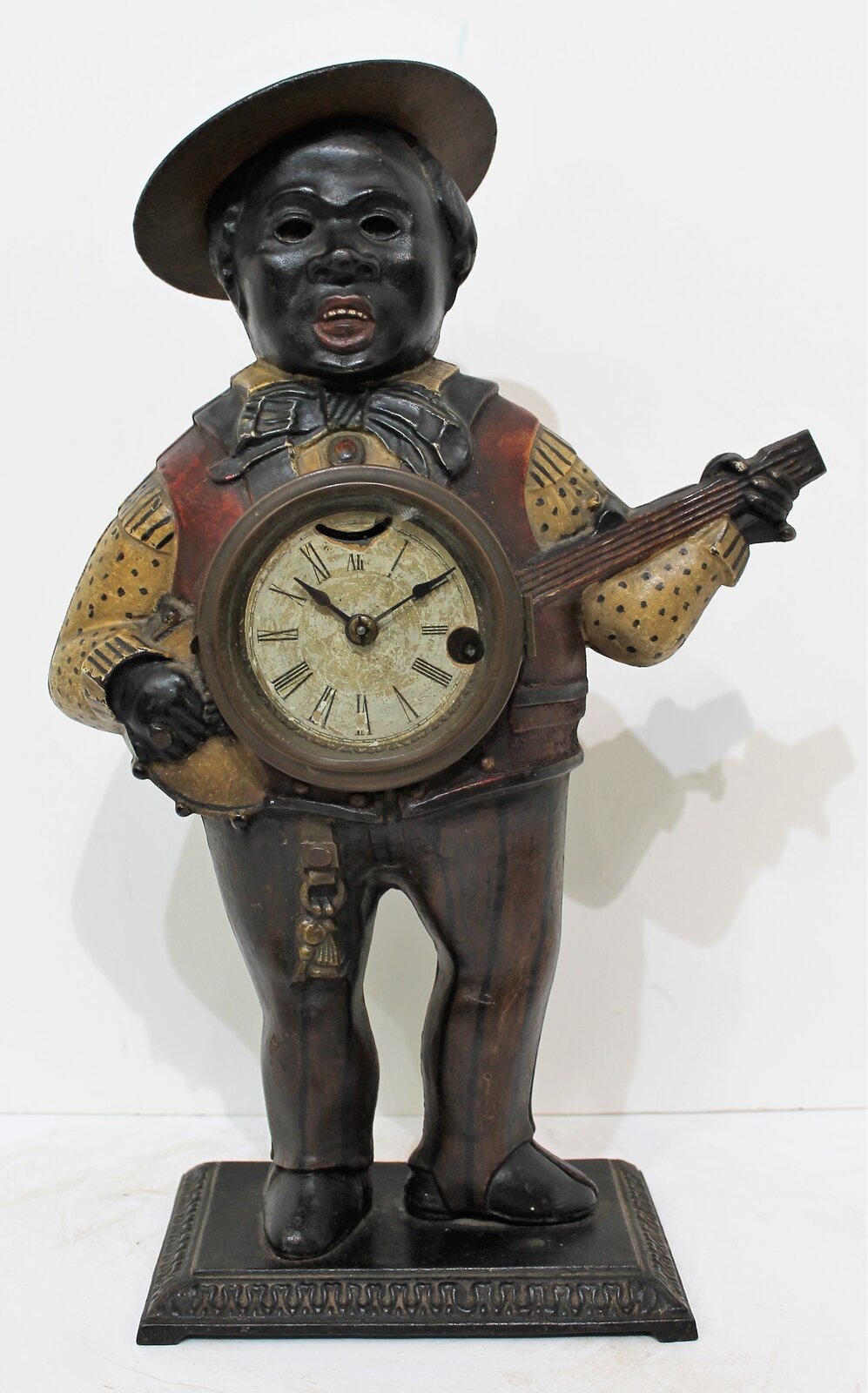 Bradley & Hubbard “Banjo Player”, ca. 1870. — Antique Clocks Price Guide
