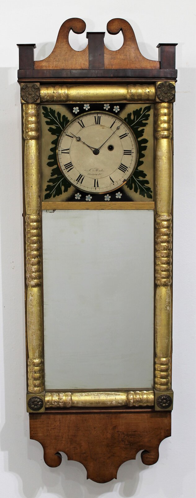 Nathan Hale mirror clock, 1807-1817. — Antique Clocks Price Guide