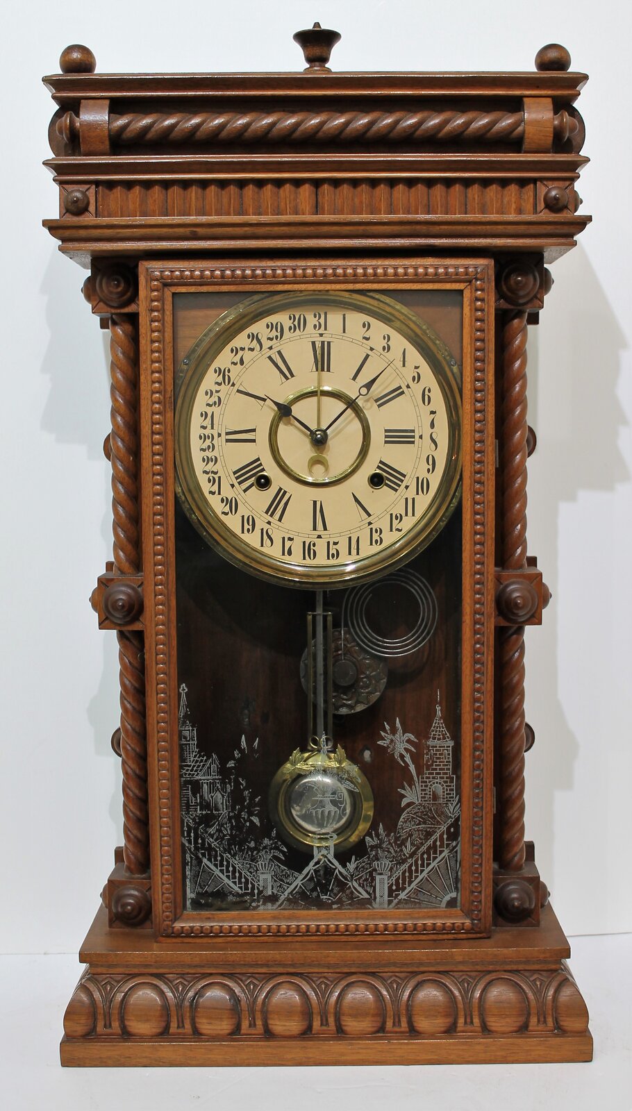 Wm. Gilbert Clock Co. “Long Branch” calendar,ca. 1895. — Antique Clocks Price Guide