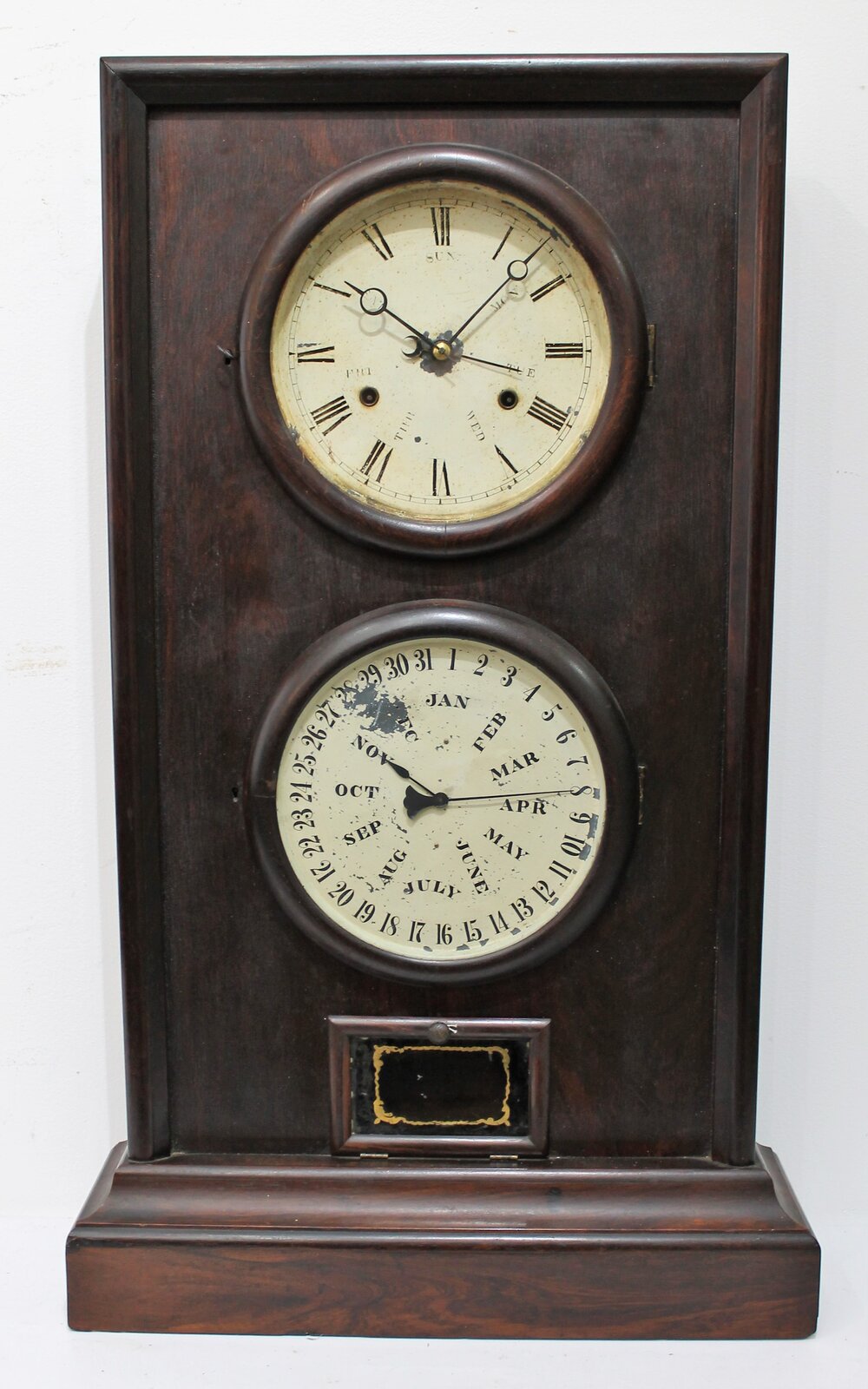 L.F. & W.W. Carter “Lewis Calendar No. 8”, 1863-1868. — Antique Clocks Price Guide