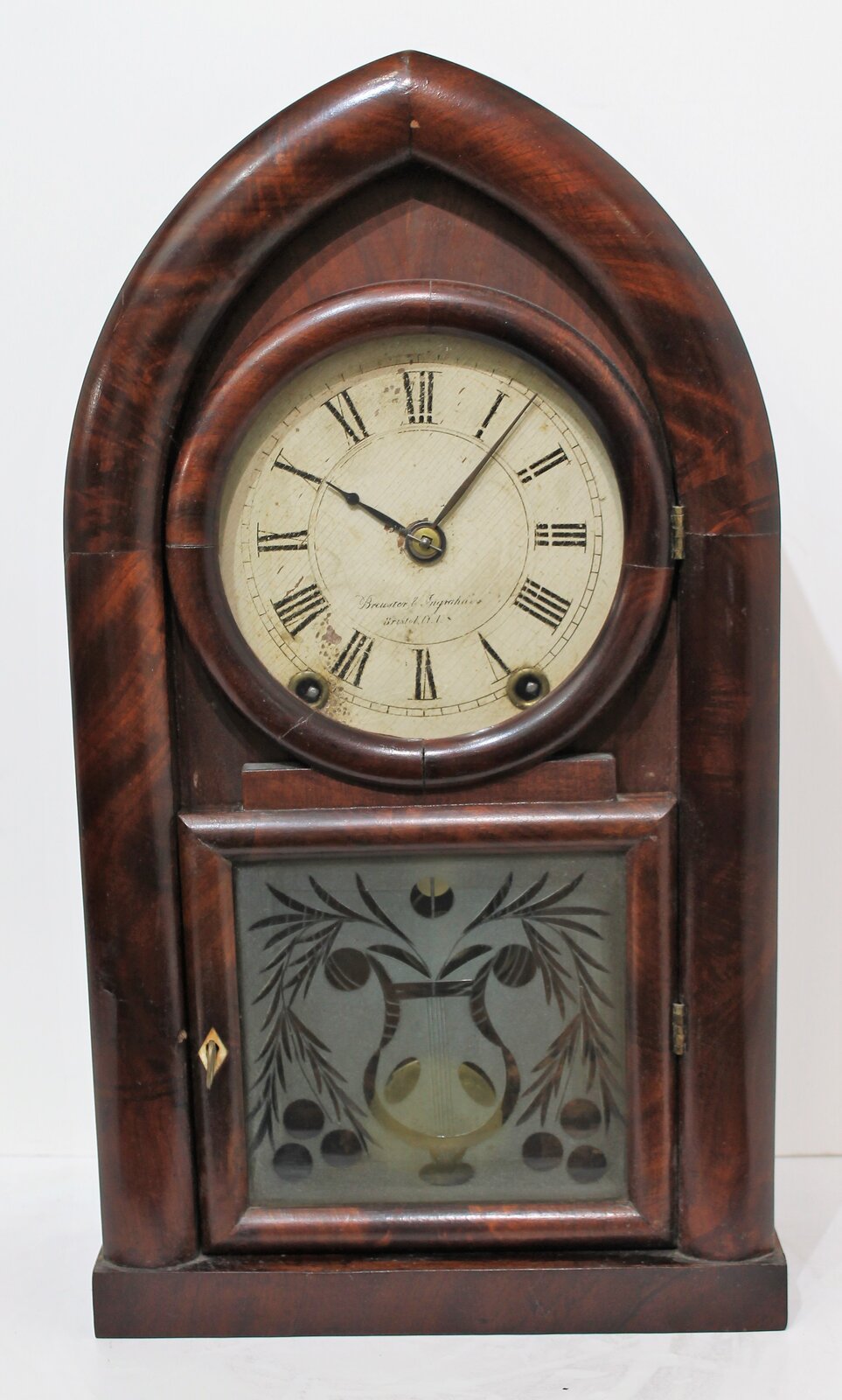 Brewster & Ingrahams early round gothic (beehive),ca. 1842. — Antique Clocks Price Guide