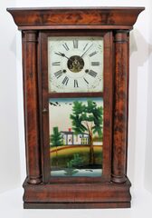Birge & Fuller column & cornice shelf clock, 1844-1848.