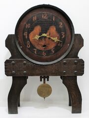 Barrel clock, ca. 1900.