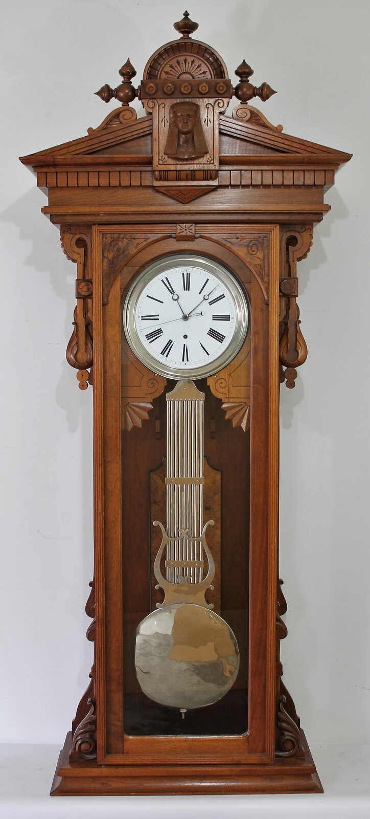 Wm. Gilbert Clock Co. “Regulator No. 8, Hanging”, ca. 1910. — Antique Clocks Price Guide