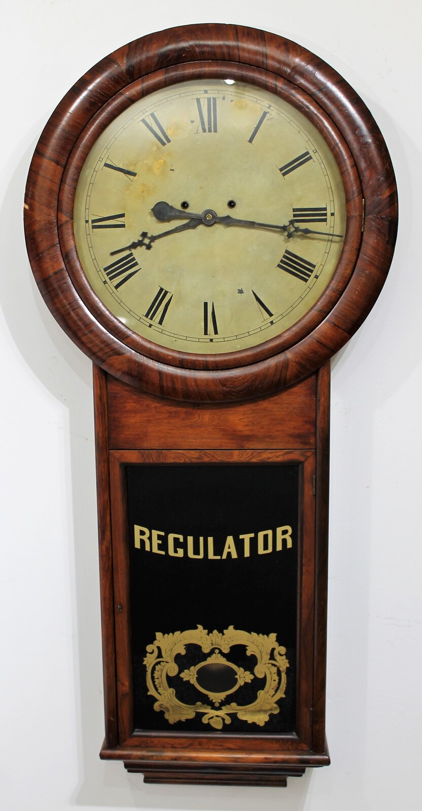 Atkins/Welch, Spring & Co. 8-day regulator, ca. 1870. — Antique Clocks Price Guide