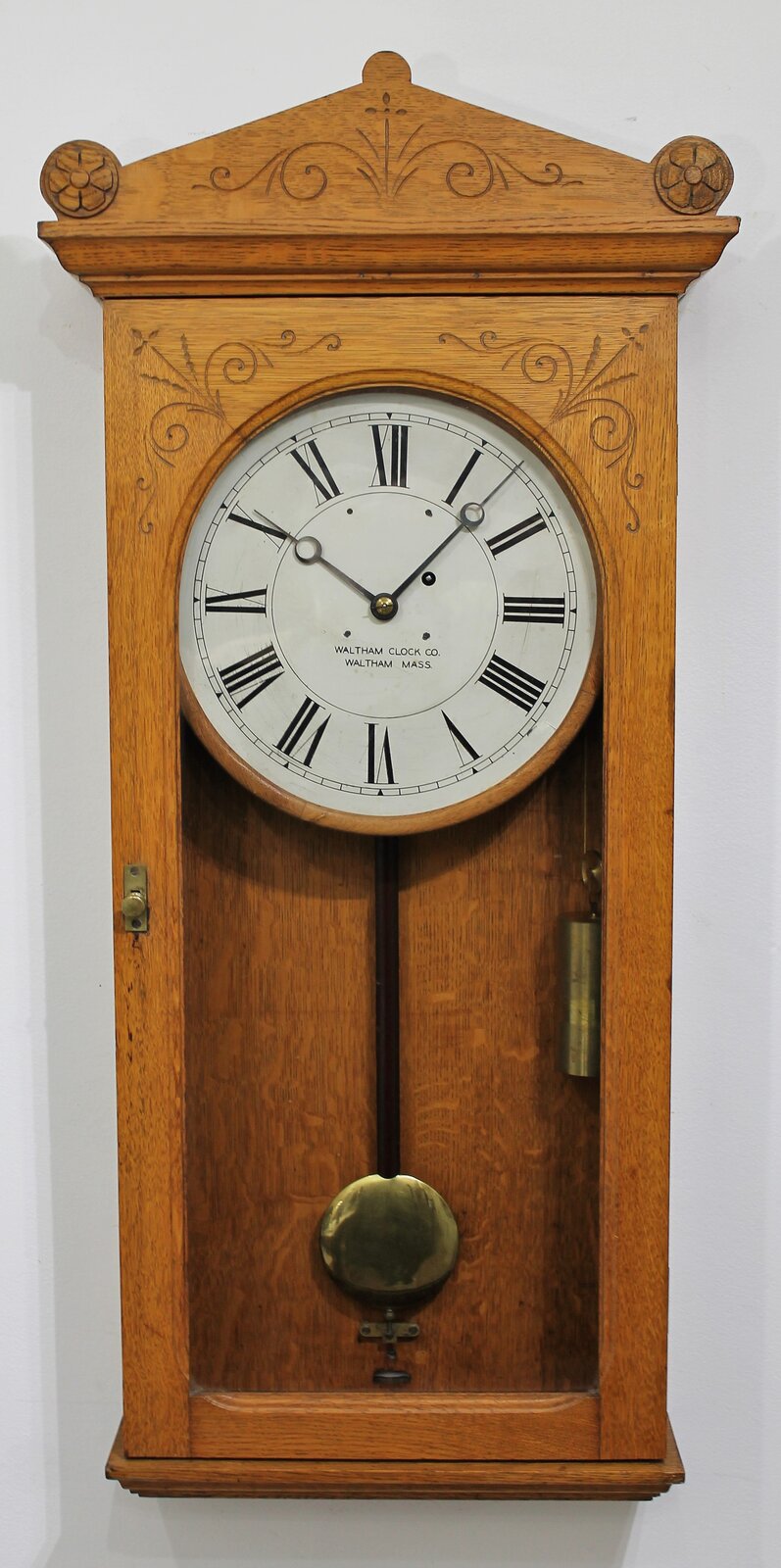 Waltham Clock Co. “No. 35” wall regulator, 1913. — Antique Clocks Price Guide