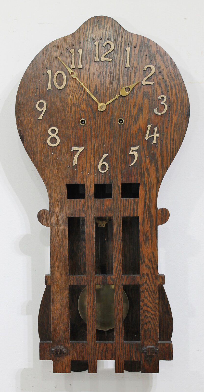 Sessions Clock Co. “Juanita” Mission-style wall clock, ca. 1908. — Antique Clocks Price Guide