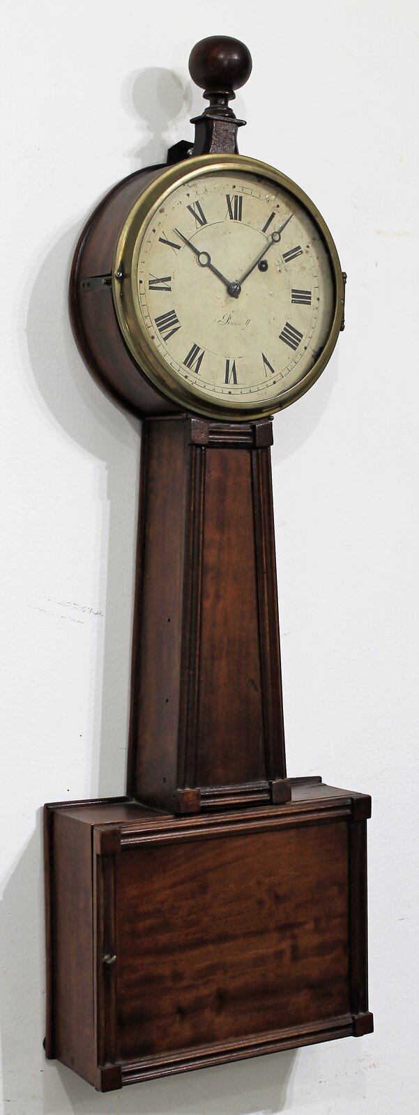 Isaac Randall wood-front banjo, 1817-1834. — Antique Clocks Price Guide