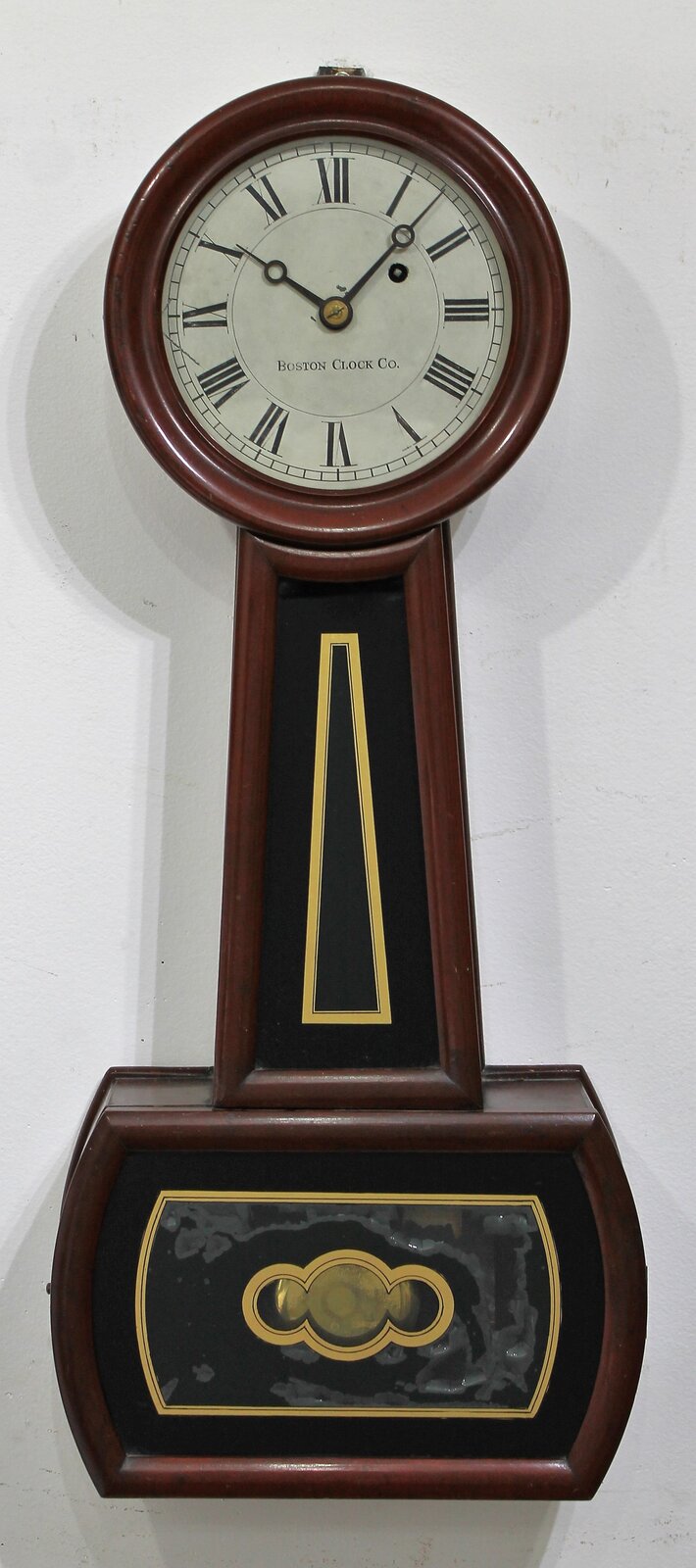 Boston Clock Co. banjo, 1884-1893. — Antique Clocks Price Guide