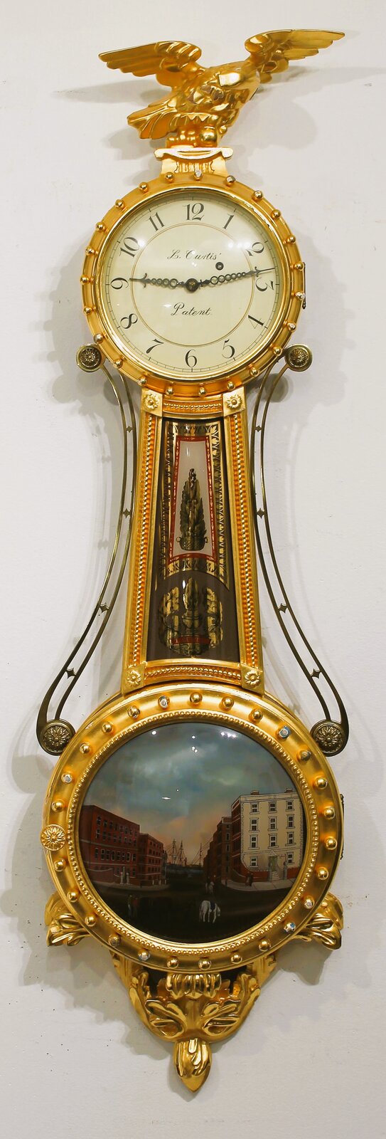 Ted Burleigh “L. Curtis Patent girandole”, 1977. — Antique Clocks Price Guide
