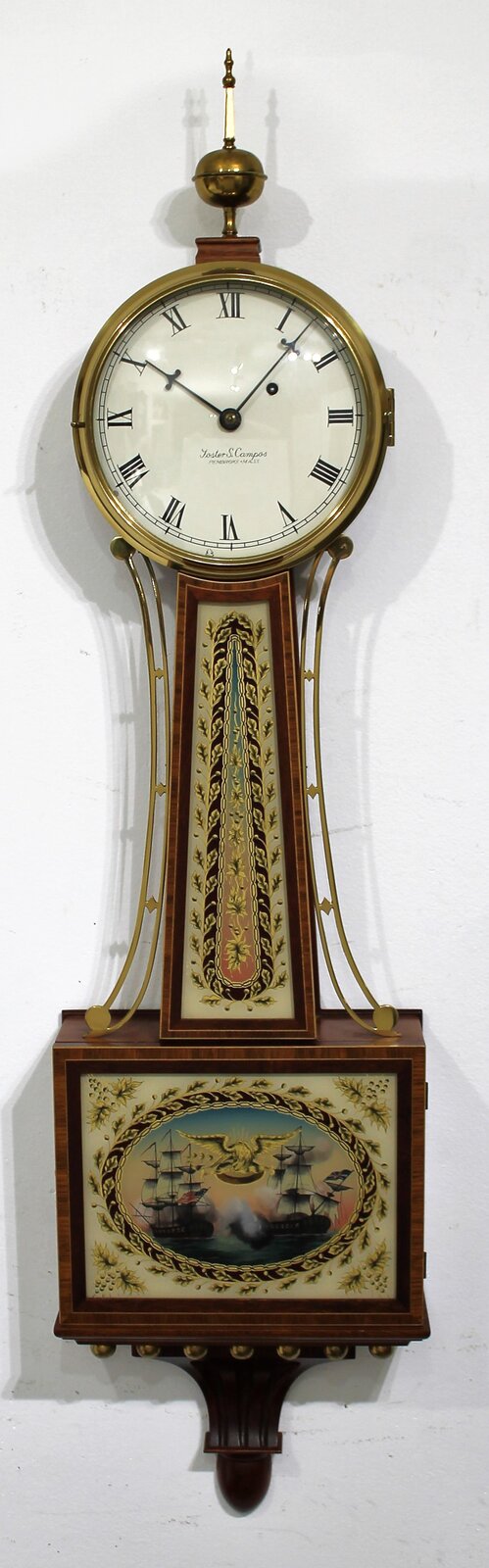Foster Campos cross-banded banjo, 1989. — Antique Clocks Price Guide