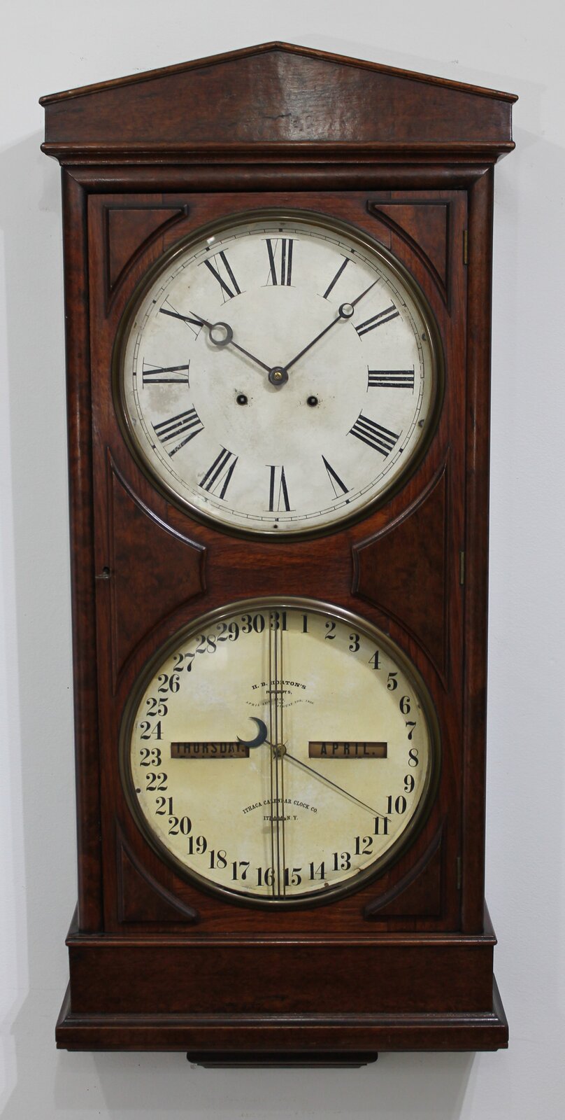 Ithaca Calendar Clock Co. “No. 3 Regulator”, 1869-1875. — Antique Clocks Price Guide