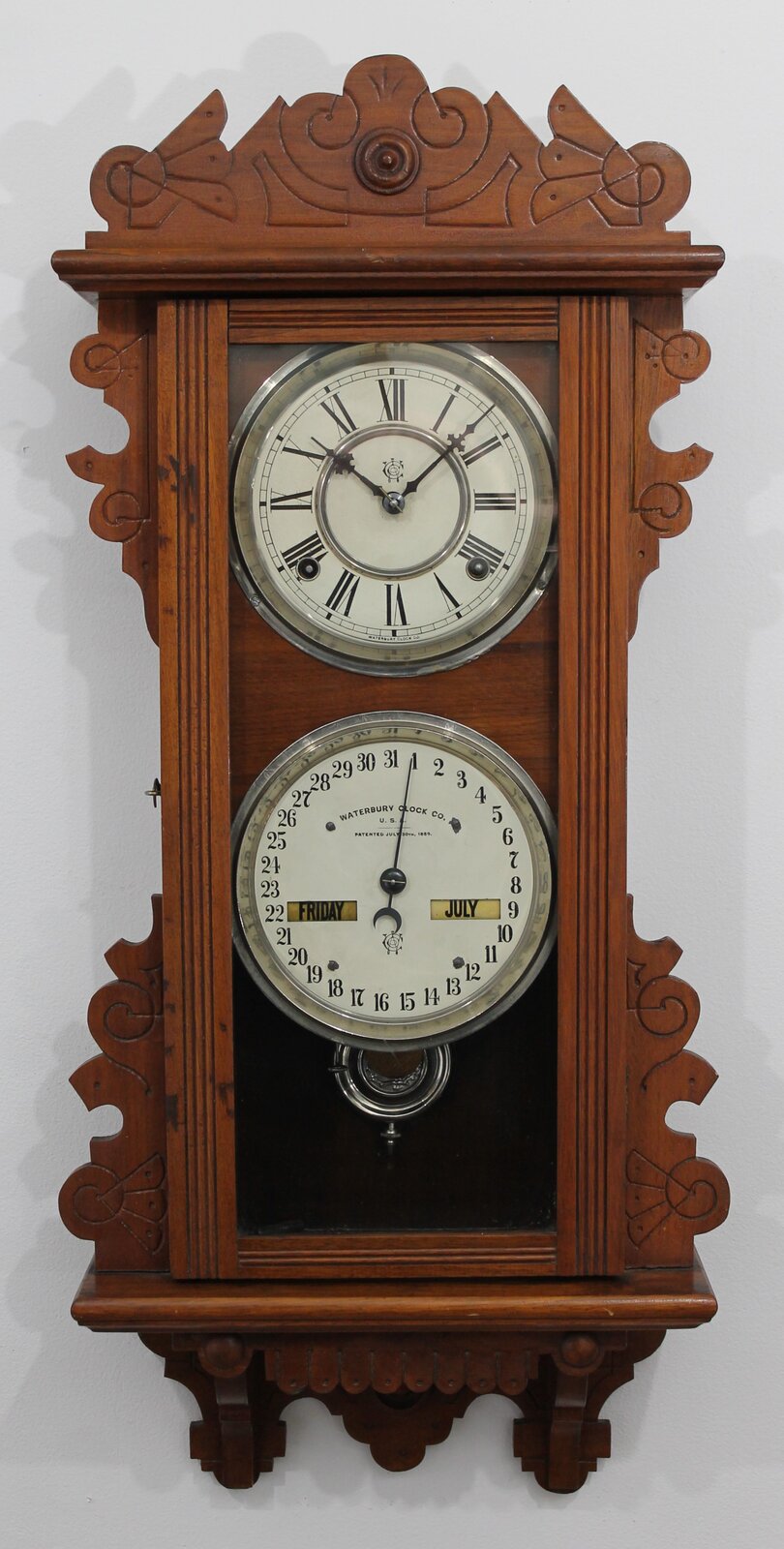 Waterbury Clock Co. “Calendar No. 38”, ca. 1891. — Antique Clocks Price Guide