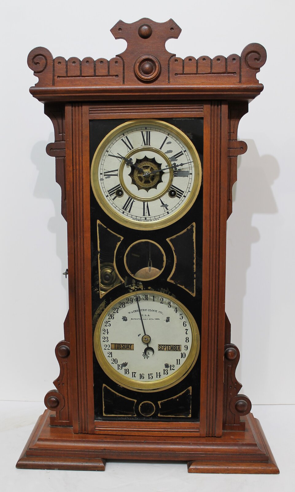 Waterbury Clock Co. “Calendar No. 44”, ca. 1891. — Antique Clocks Price Guide