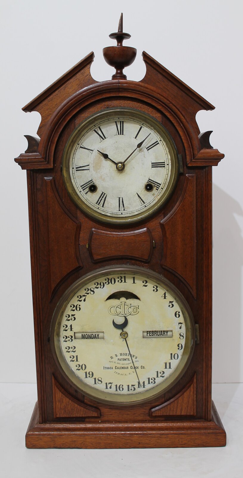 Ithaca Calendar Clock Co. “No. 8 Shelf Library”, 1868-1883. — Antique Clocks Price Guide