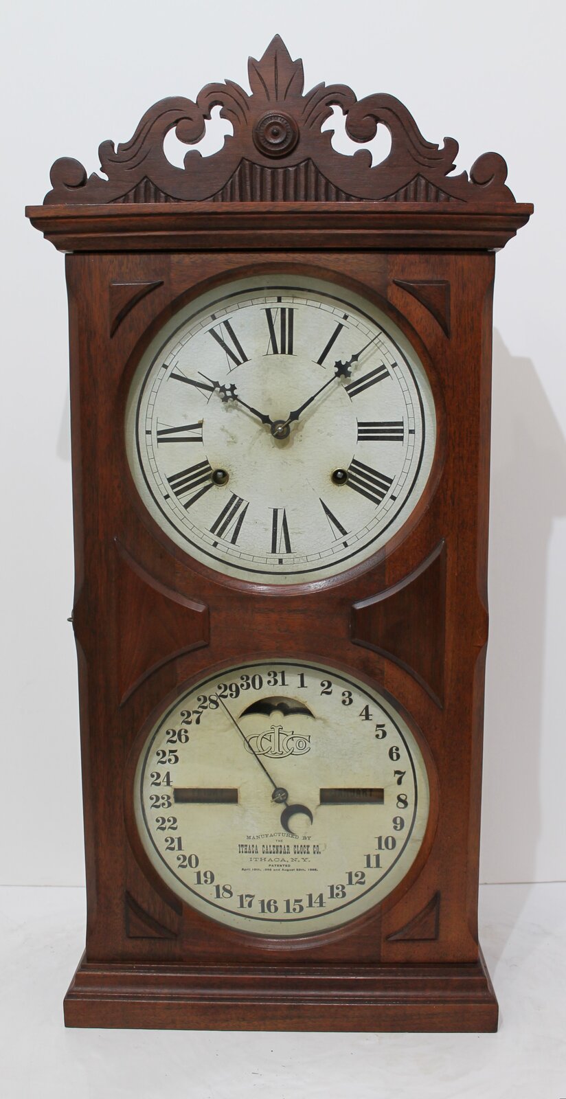 Ithaca Calendar Clock Co. “No. 10 New Farmer”, 1880-1917. — Antique Clocks Price Guide