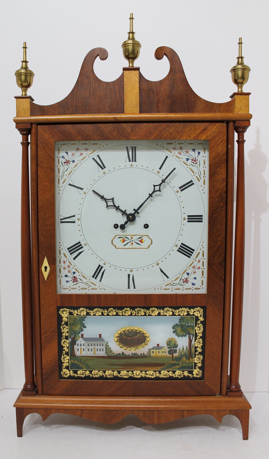 Elmer O. Stennes pillar & scroll, ca. 1970. — Antique Clocks Price Guide