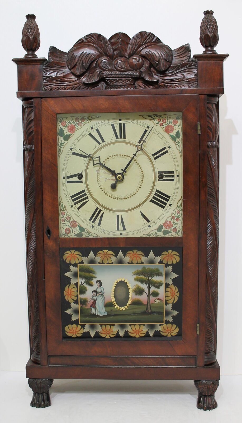 Rodney Brace carved column & splat, ca. 1834. — Antique Clocks Price Guide