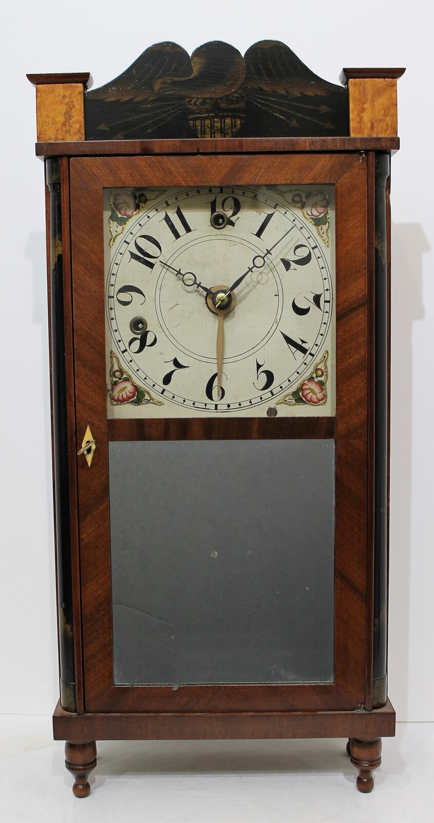 Silas Hoadley miniature time & alarm, 1813-1830. — Antique Clocks Price Guide