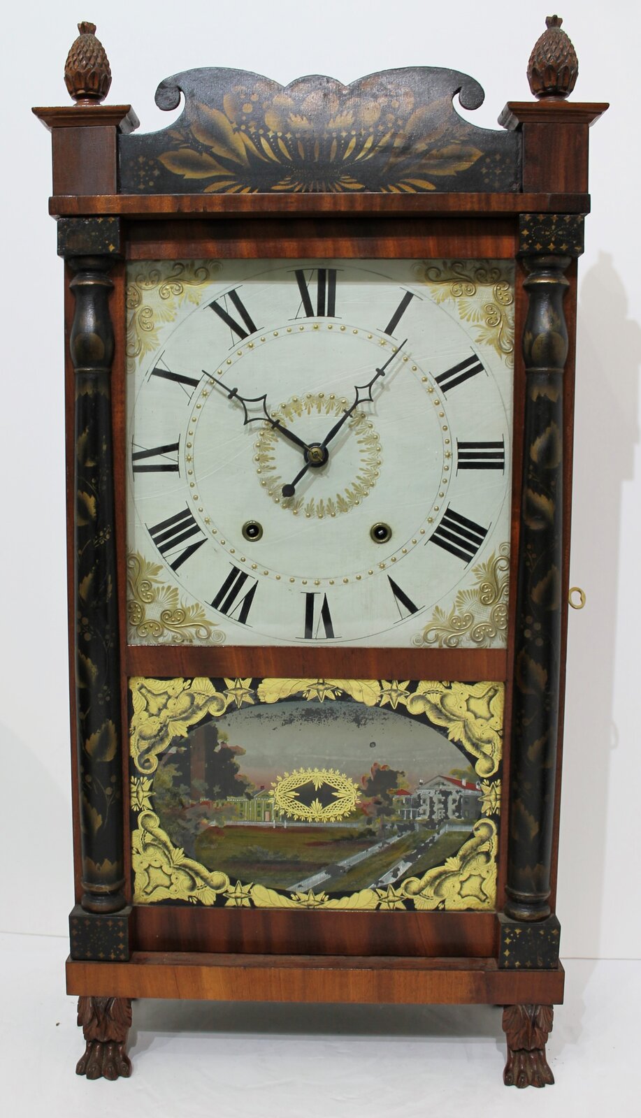 E & GW Bartholomew transitional column & splat, 1829-1833. — Antique Clocks Price Guide