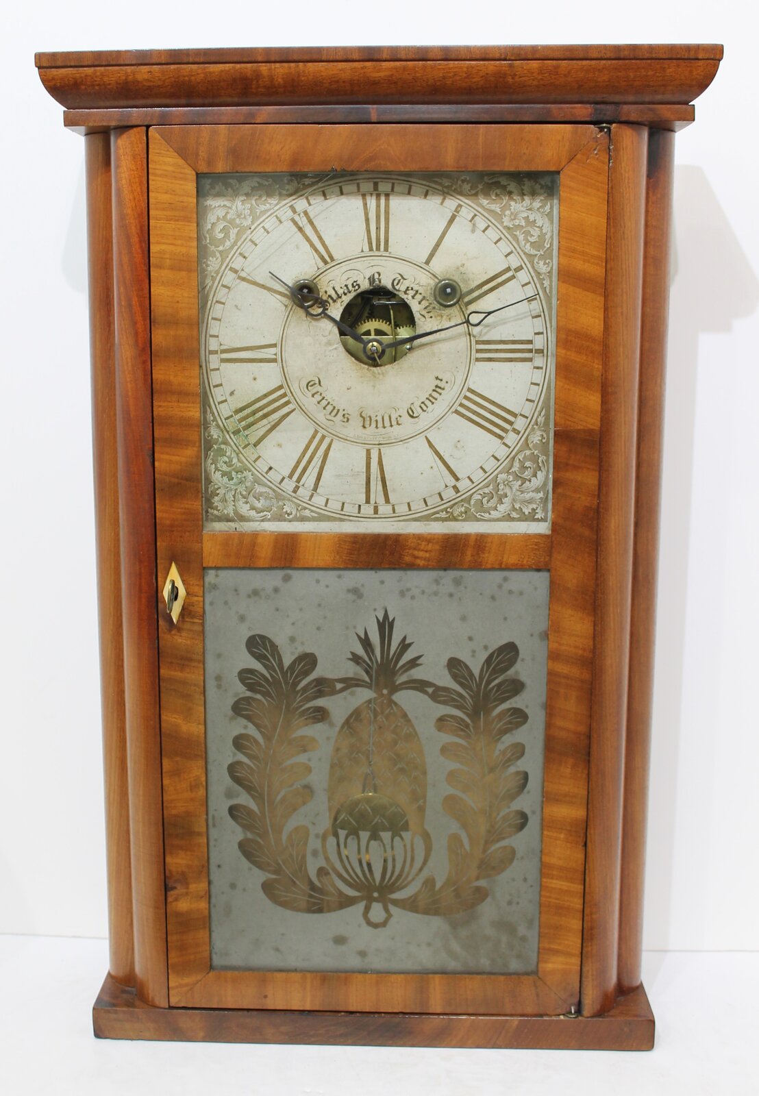 Silas B. Terry 30-hour shelf clock, ca. 1842. — Antique Clocks Price Guide