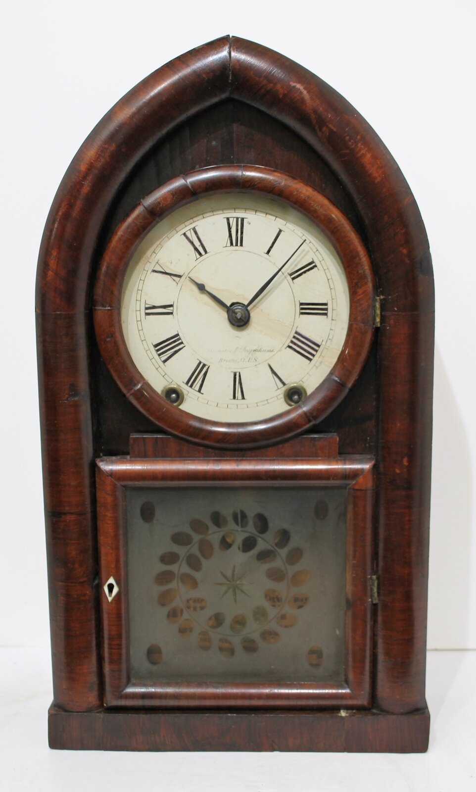 Brewster & Ingrahams early round gothic (beehive), ca. 1842. — Antique Clocks Price Guide