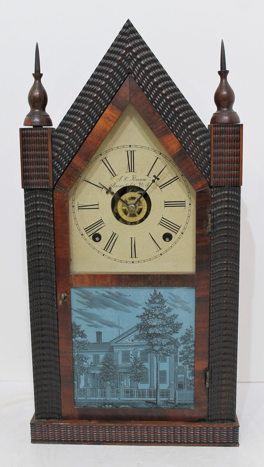 Forestville Manufacturing Co. ripple-front steeple, 1842-1849. — Antique Clocks Price Guide