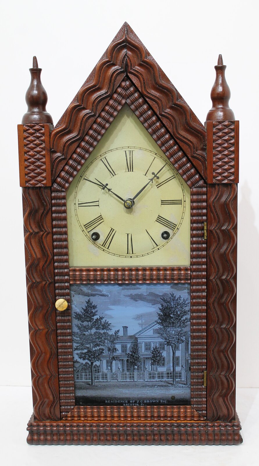 Forestville Manufacturing Co. ripple-front steeple, 1842-1849. — Antique Clocks Price Guide