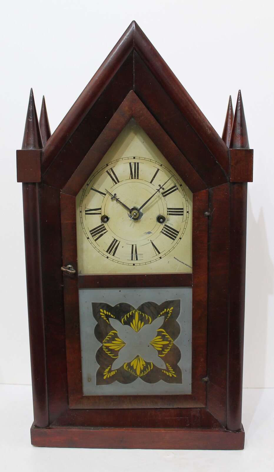 Sperry & Shaw four finial steeple, 1844-1851. — Antique Clocks Price Guide