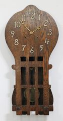 Sessions Clock Co. “Juanita” Mission-style wall clock, ca. 1908.