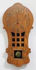 Sessions Clock Co. “Ramona” Mission-style wall clock, ca. 1908.