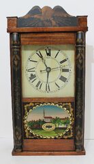 William Sherwin (attr.) miniature time & alarm, ca. 1830.