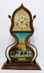 JC Brown Forestville Mfg Co. acorn fusee shelf clock, ca. 1847-1850.