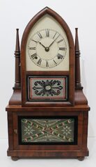 Birge & Fuller round gothic double-steeple with wagon-spring movement, 1844-1848.