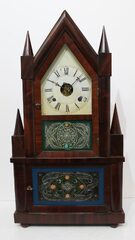 Birge & Fuller 30-hour double-steeple with wagon-spring movement, 1844-1848.