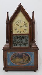 Joseph Ives 30-day double-steeple with wagon-spring movement, 1850-1856.