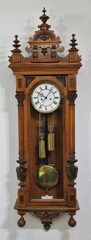 Vienna two-weight wall clock, ca. 1900.
