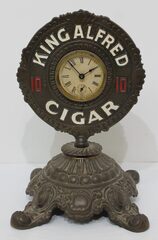 King Alfred Cigar Cutter clock, ca. 1910.