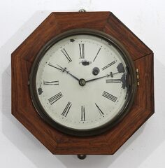 Terryville Manufacturing Co. octagon timepiece with torsion escapement, 1853-1860.
